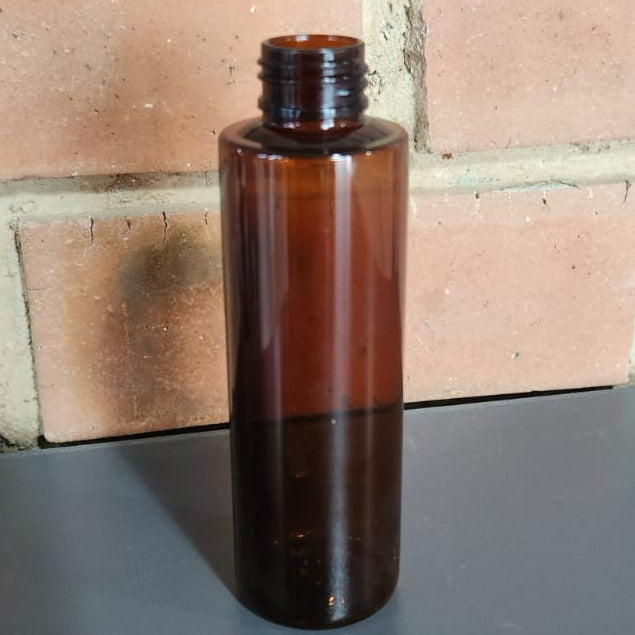 Pet Plastic Bottle Amber  250 ml  Flat Shoulder  24/410