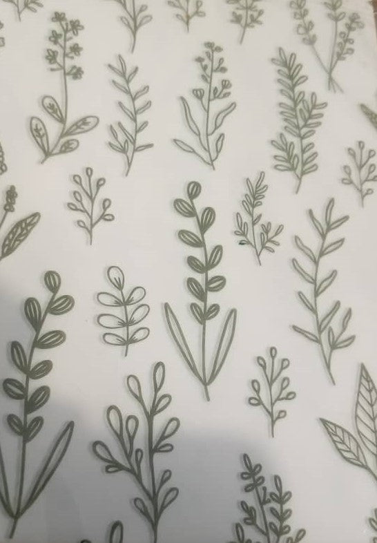 Tissue Paper - Green botanical