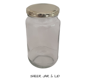 Glass Sheer Jar 250 mls