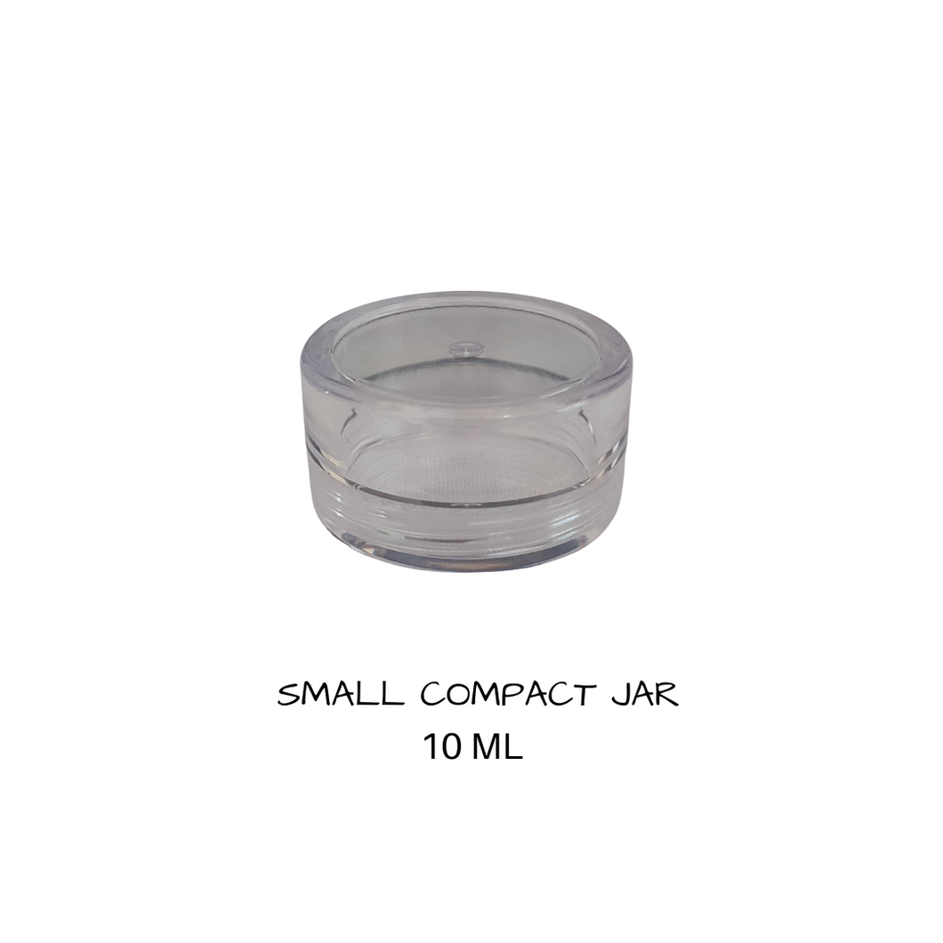 Glass Flat Base Jar 10 mls Black Lid
