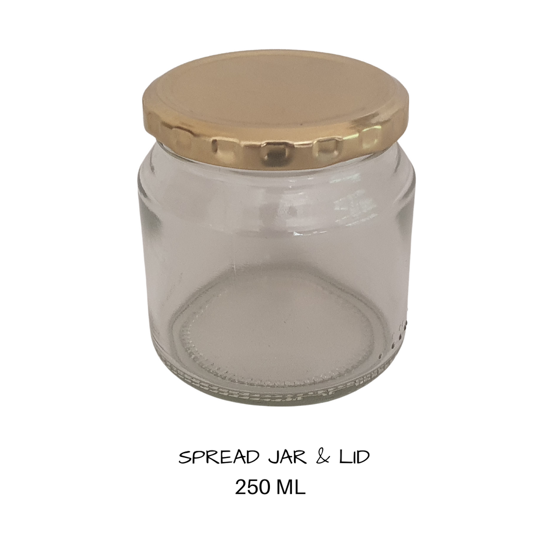 Glass Spread Jars 250ml 70 RTO