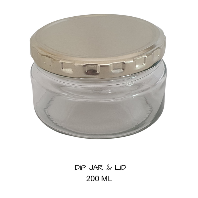 Glass Dip Jar 200 mls