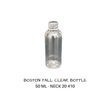 Plastic Boston Tall Bottle 50 mls