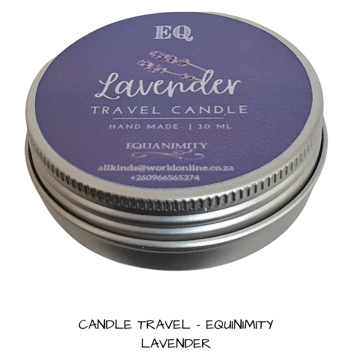 Equanimity - Lavender Travel Candle . 30 mls