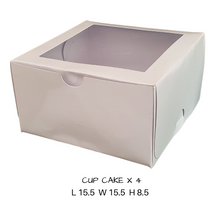 Box - Cup Cake Box 4  - Kraft with Window