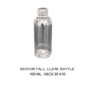 Plastic Boston Tall Bottle 100 mls