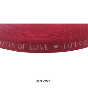 Ribbons  -  Red  -  Lots of love 1 mtr