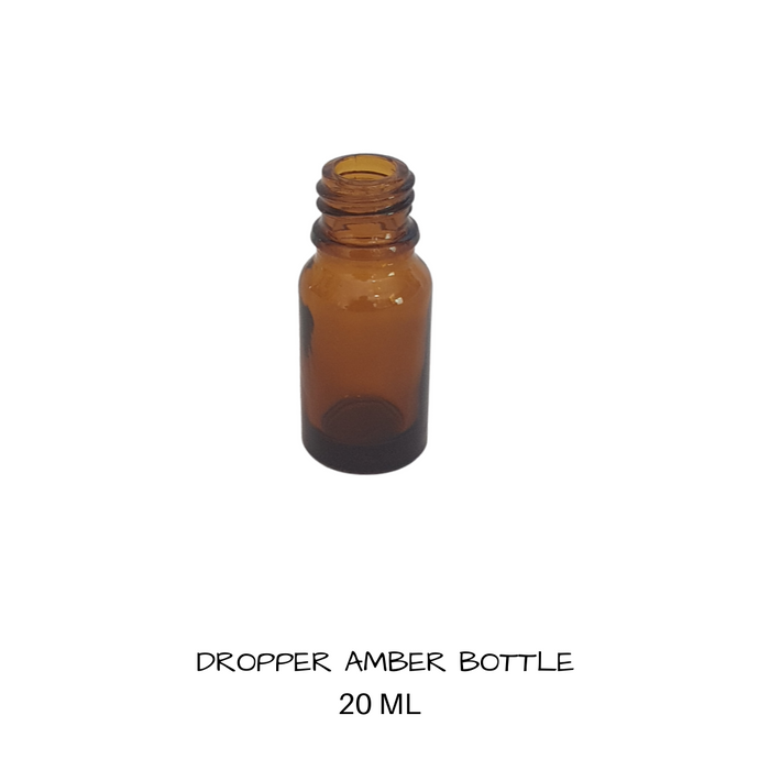 Glass Dropper Bottle Amber 20 mls