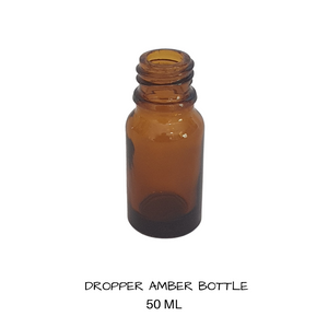 Glass Dropper Bottle Amber 50 mls