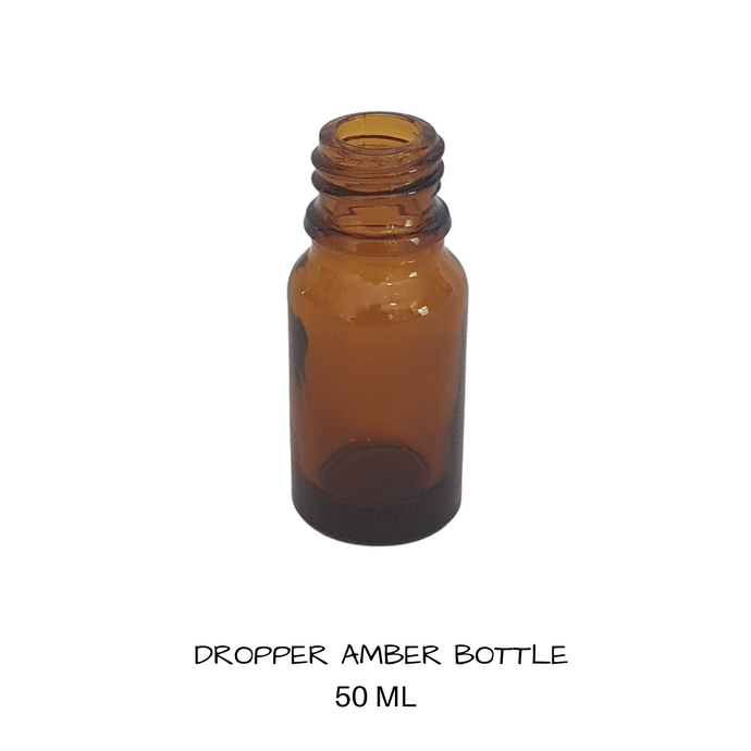 Glass Dropper Bottle Amber 50 mls