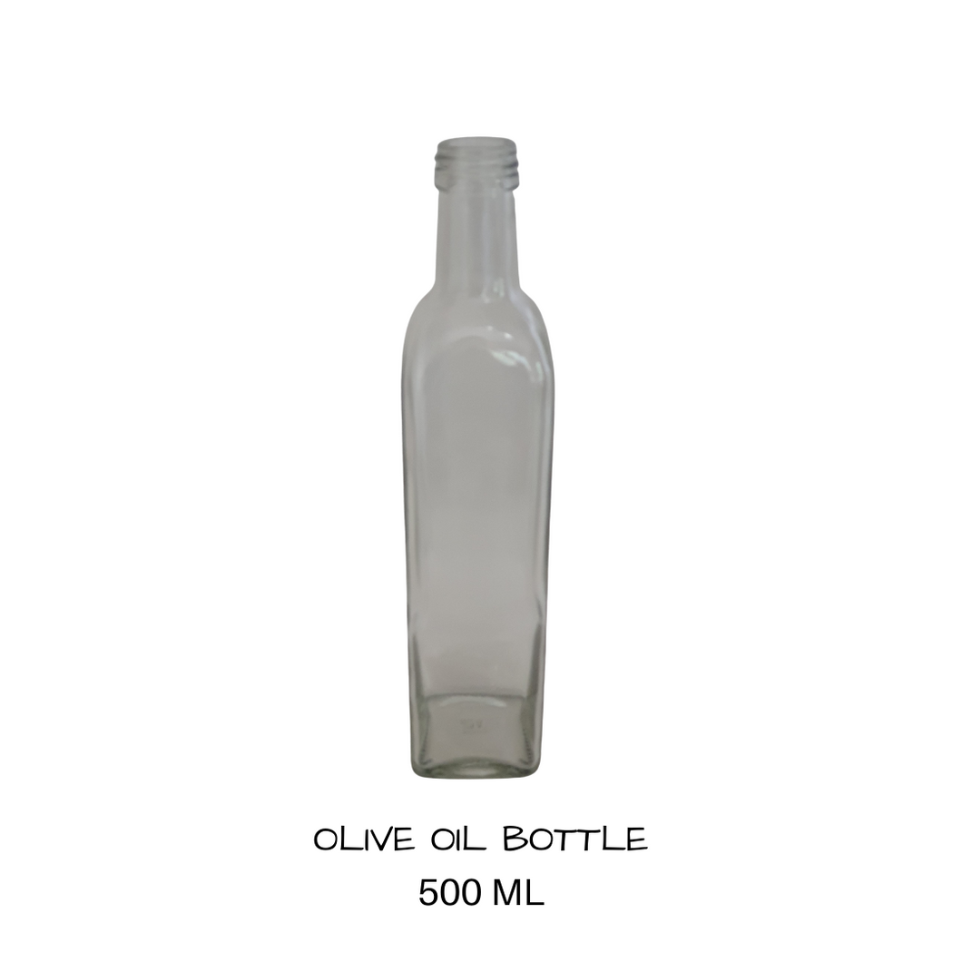 Glass Olive Oil  Bottle clear- 500mls