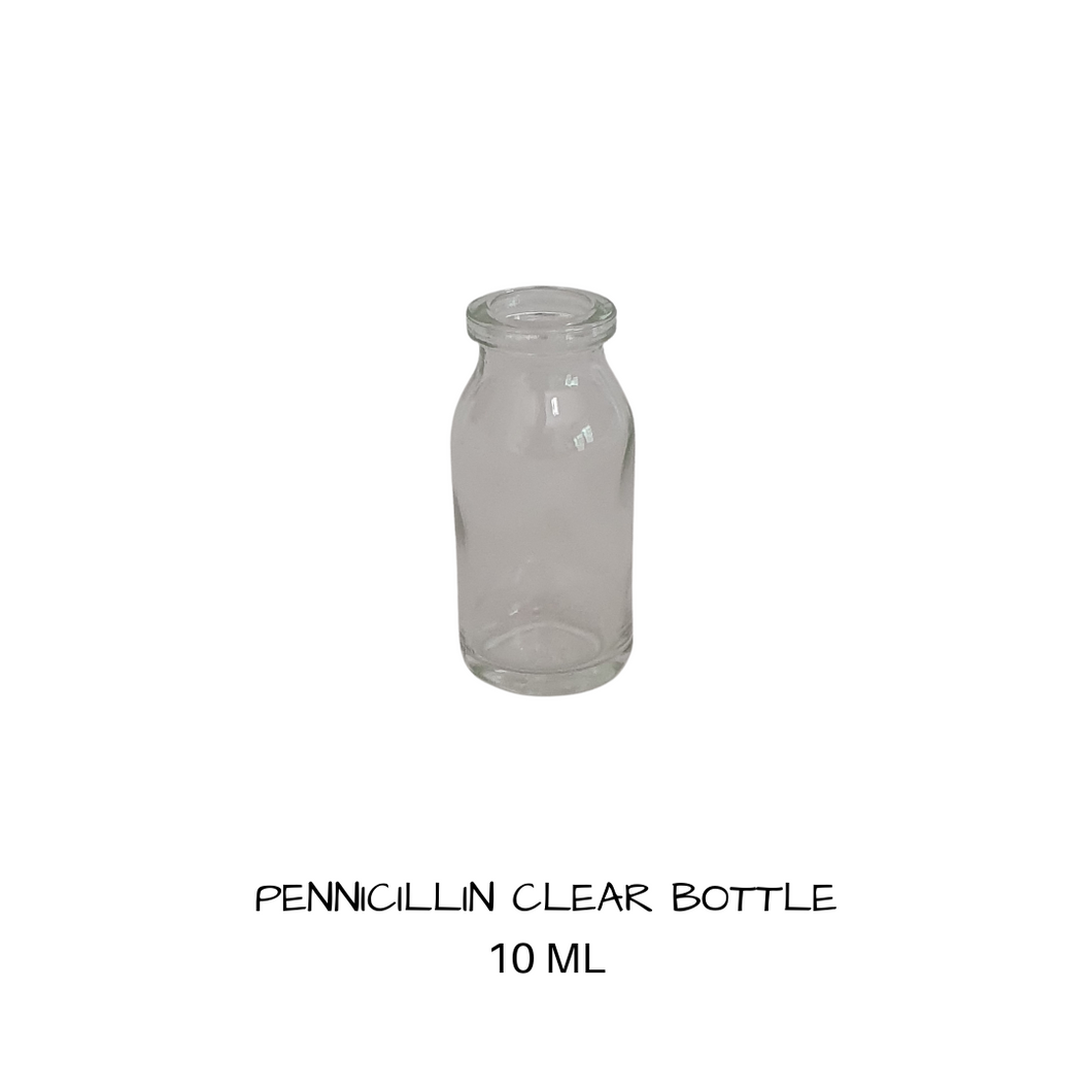 Glass Bottle Clear Penicillin 10 mls
