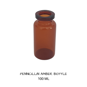 Glass Penicillin Bottle Ambre 100mls