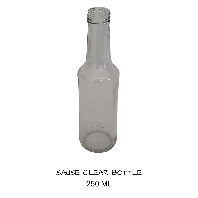 Glass Sauce Bottle & Lid 250mls