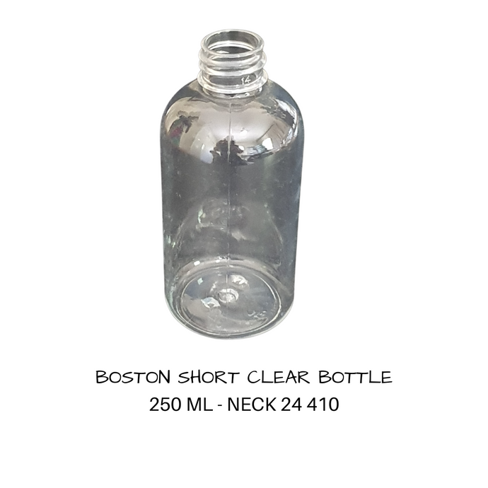 Plastic Boston Squat  Bottle  250 mls