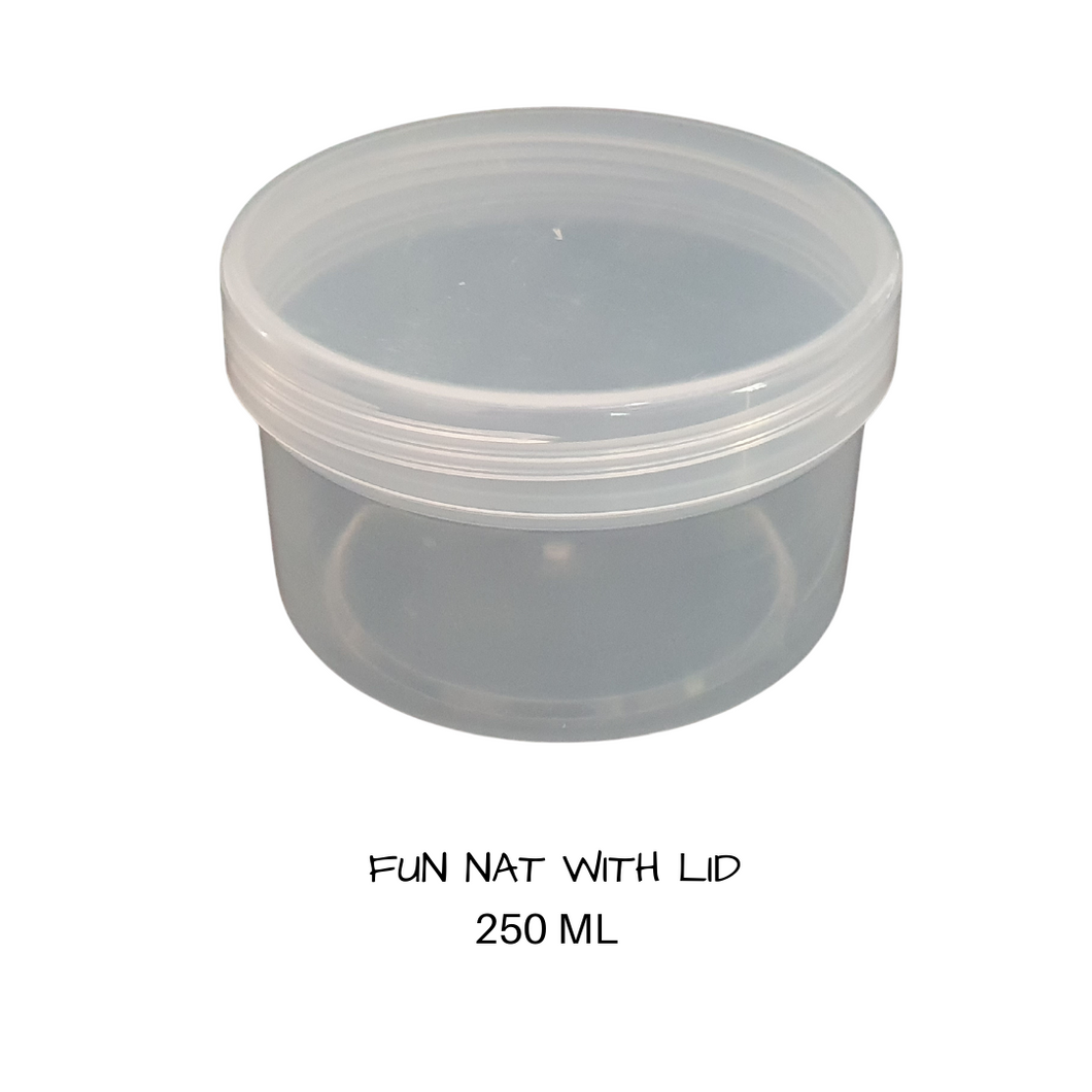 Plastic Fun Jar Natural 250 mls