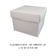 Box -  Elizabeth Box without window White 12cm x12cm x9.5cm (Out The Box)- LOCAL