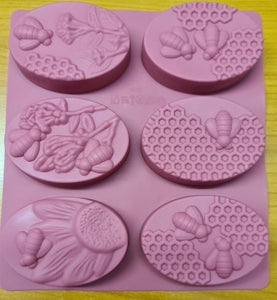 Silicone Soap Mould - Bee Design P & T