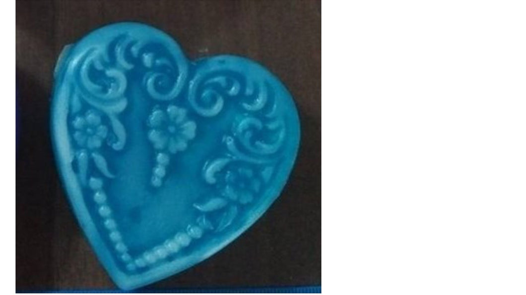 Soap Mould  Heart with Flowers 70 grm