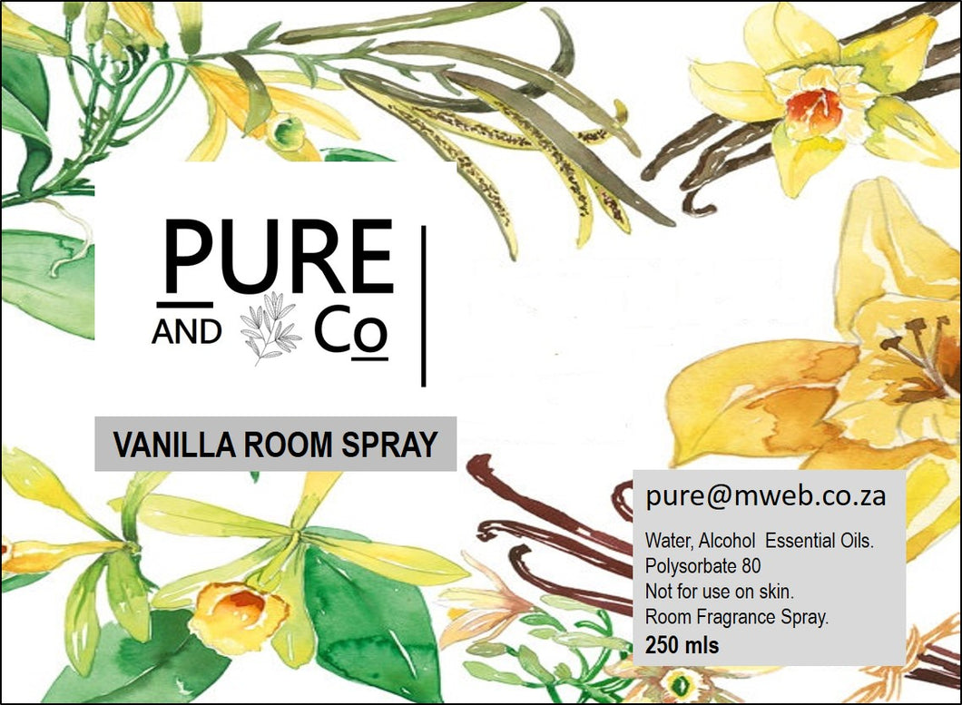 Herbal - Vanilla Room Spray. 250 mls