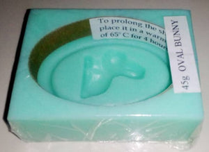 Soap Mould Silicone - Oval Bunny  45 grm