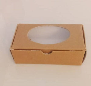 Box- Small Box With Oval Window White 9.5 cm X 3cm X 5.5 cm (Out The Box)