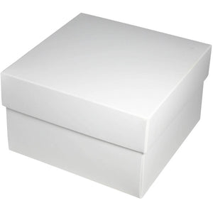 Box -  Elizabeth Box without window White 12cm x12cm x9.5cm (Out The Box)- LOCAL